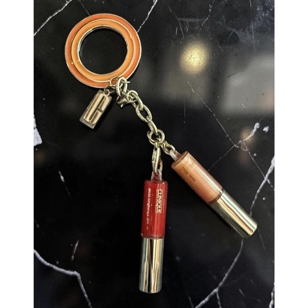 CLINIQUE Long Last Glosswear JUICY APPLE • AIR KISS Keychain Gloss NWOB Vintage